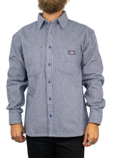 Dickies - Skjorta - 247 Garment Dyed Work Shirt - Blå