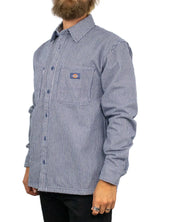 Dickies - Skjorta - 247 Garment Dyed Work Shirt - Blå
