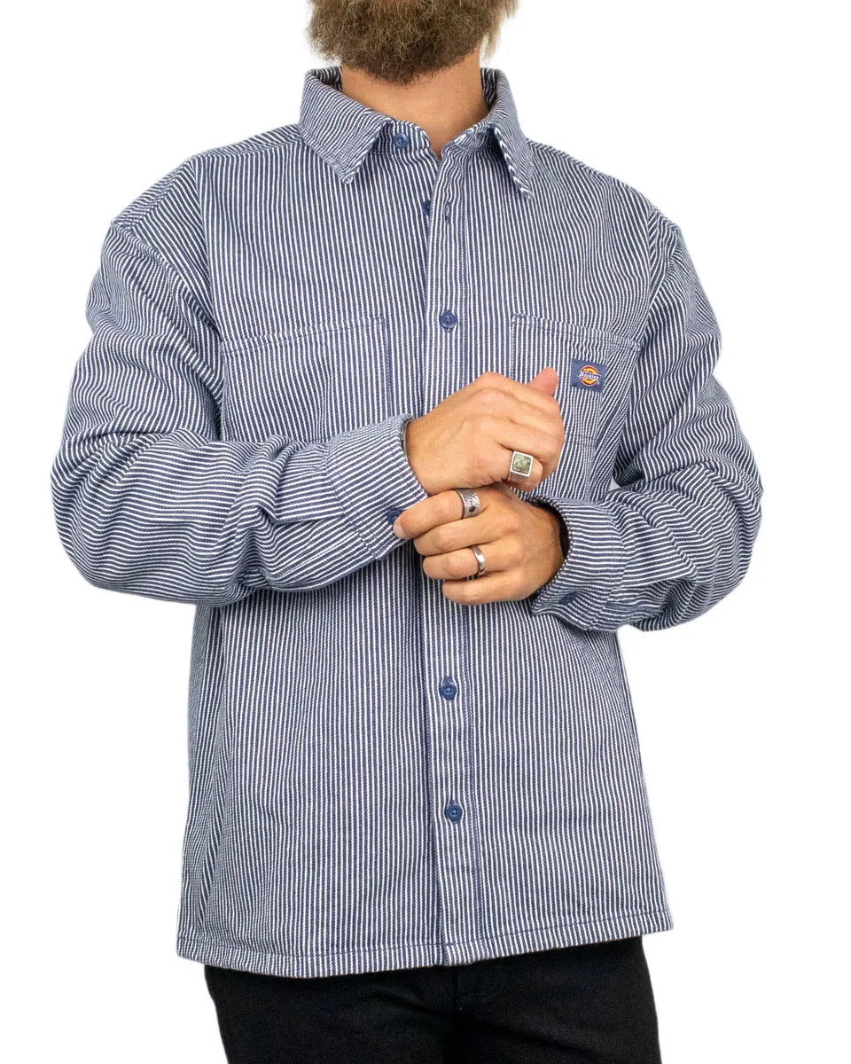 Dickies - Skjorta - 247 Garment Dyed Work Shirt - Blå