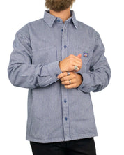Dickies - Skjorta - 247 Garment Dyed Work Shirt - Blå
