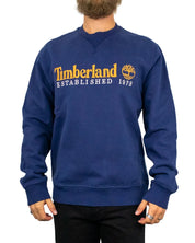Timberland - Sweatshirt - 1973 Embroidered Logo BB Crew - Blå