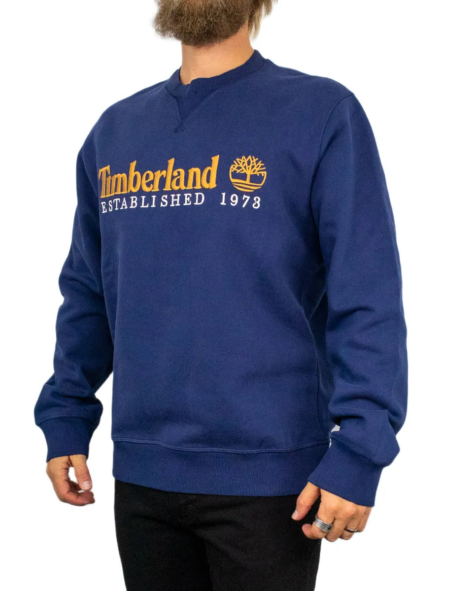 Timberland - Sweatshirt - 1973 Embroidered Logo BB Crew - Blå