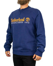 Timberland - Sweatshirt - 1973 Embroidered Logo BB Crew - Blå