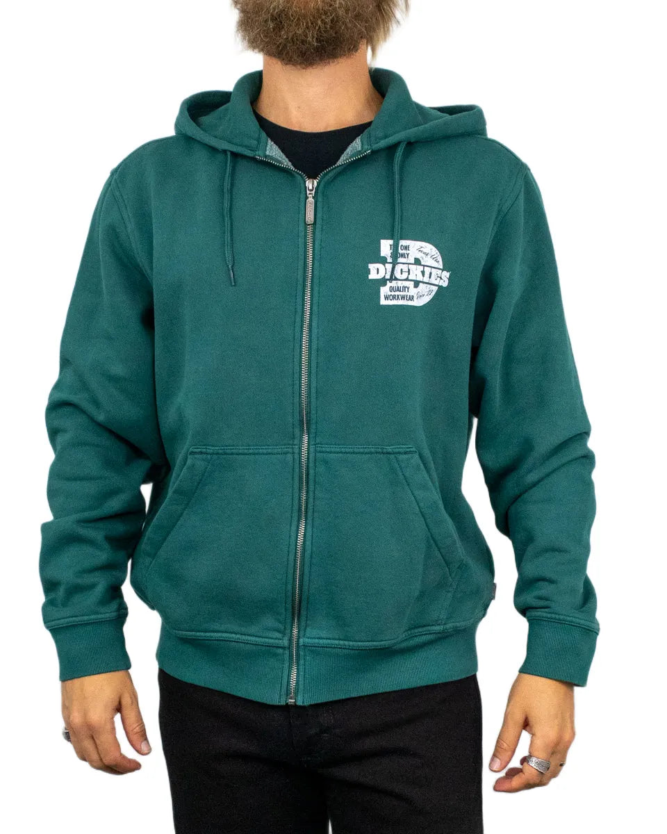 Dickies - Hoodie - Minden Zip - Grön