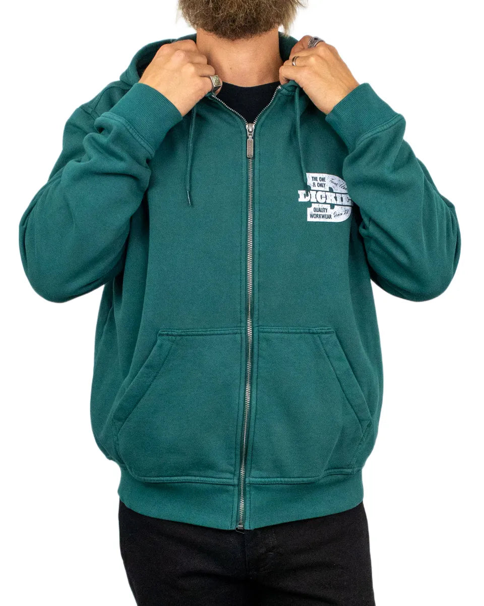 Dickies - Hoodie - Minden Zip - Grön