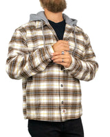 Dickies - Overshirt - Eustis Hooded Flannel - Khaki / Beige