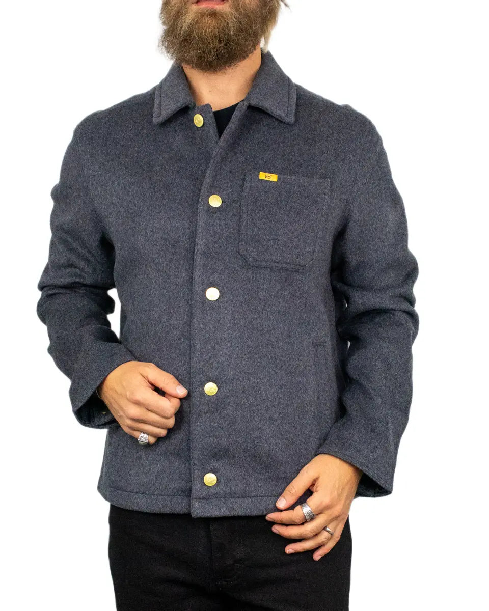 Lee Jeans - Jacka - Wool Jacket Grey Charcoal Heather - Grå