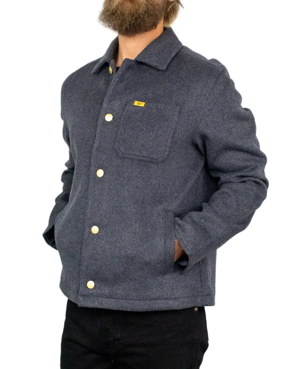 Lee Jeans - Jacka - Wool Jacket Grey Charcoal Heather - Grå