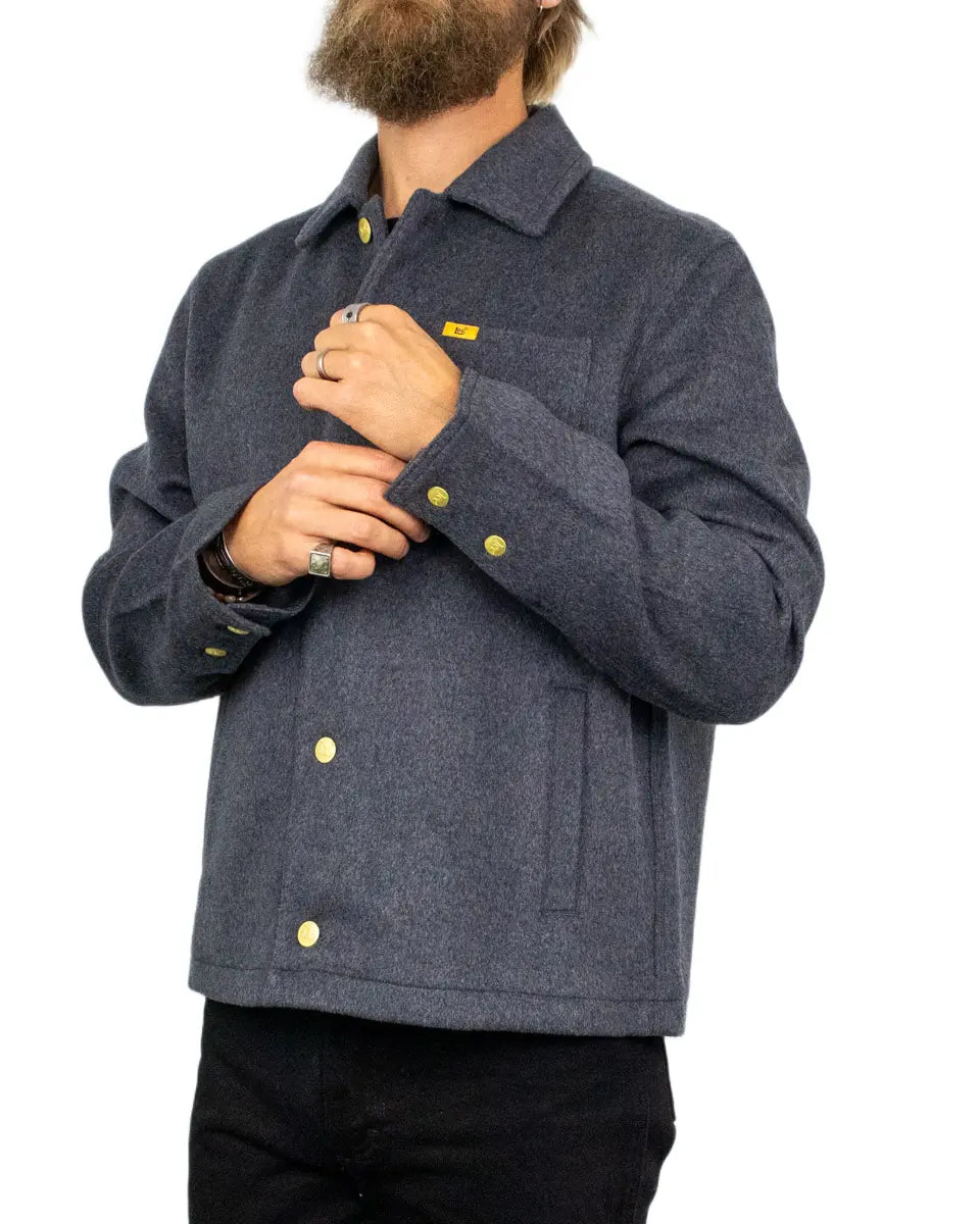Lee Jeans - Jacka - Wool Jacket Grey Charcoal Heather - Grå