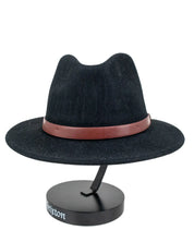 Brixton Messer Fedora i svart ullfilt, framifrån