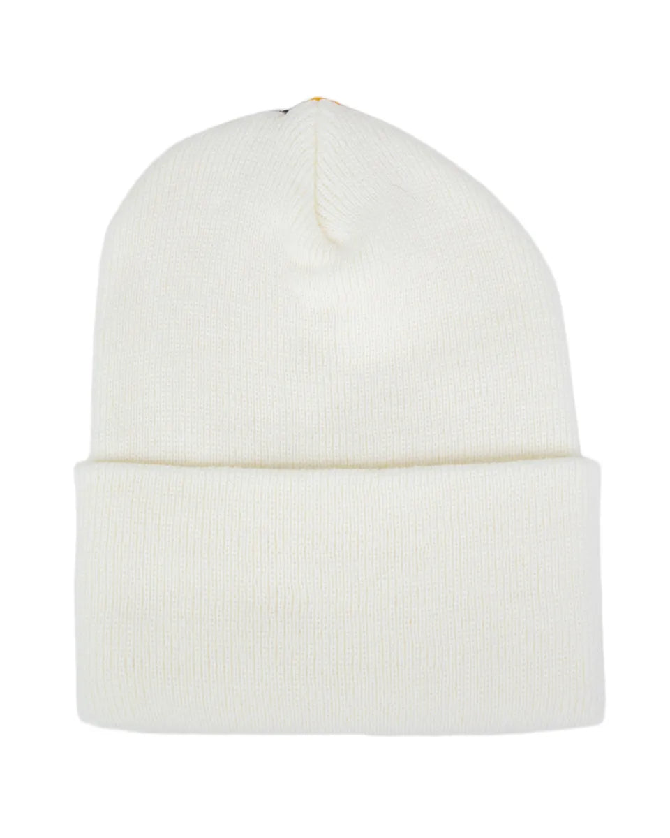 Carhartt A18 Knit Cuffed Beanie i bruten vit, baksida