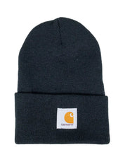 Carhartt A18 Knit Cuffed Beanie i svart, framsida