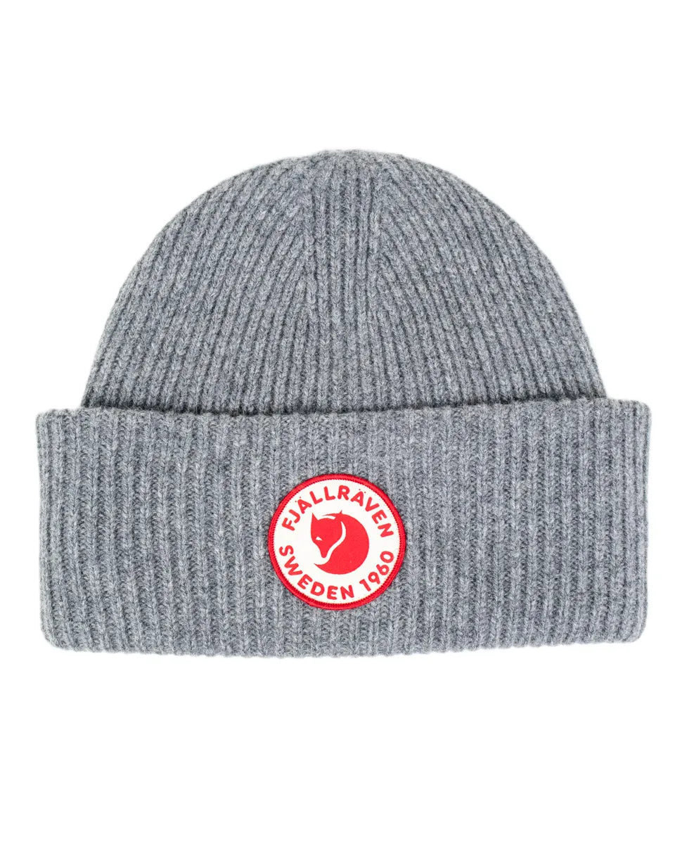 Fjällräven 1960 Logo Hat i grå lammull, framsida med rävemblemet