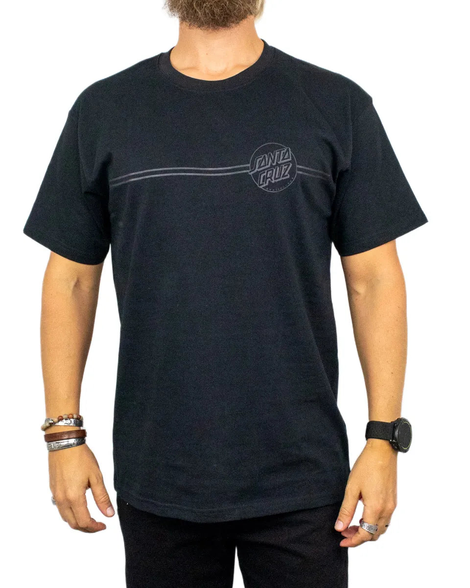 Santa Cruz Tonal Opus Dot Stripe t-shirt i svart, framsida