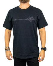 Santa Cruz Tonal Opus Dot Stripe t-shirt i svart, framsida