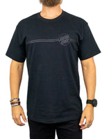 Santa Cruz - T-shirt - Tonal Opus Dot Stripe - Svart