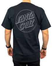 Santa Cruz Tonal Opus Dot Stripe t-shirt i svart, baksida med stor logga