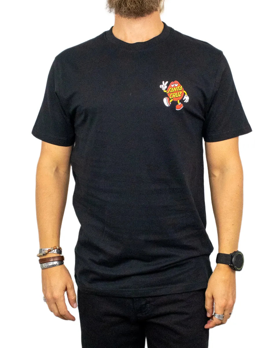 Santa Cruz Dot Dudes t-shirt i svart, framsida