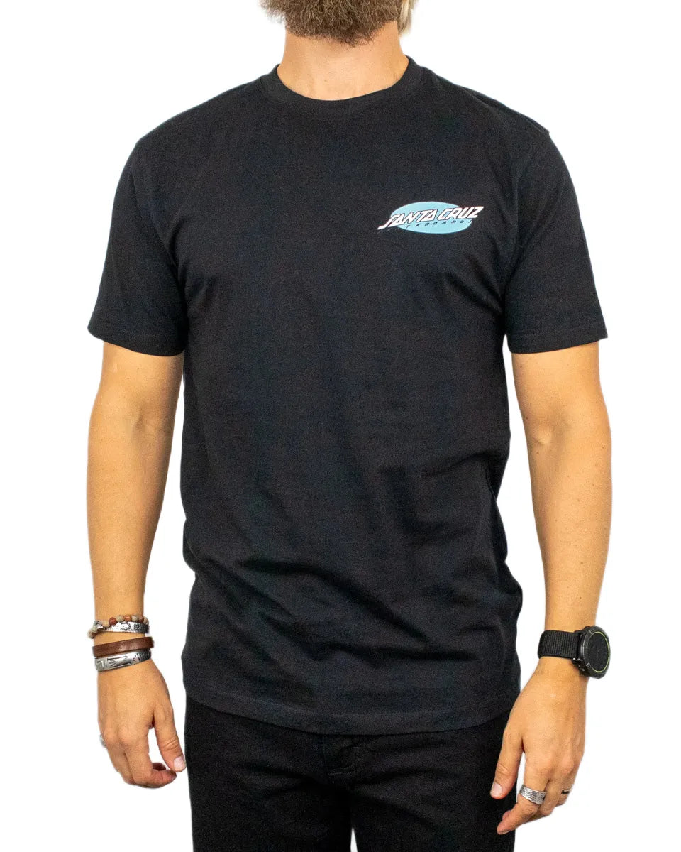 Santa Cruz Slime Balls Accelerator t-shirt i svart, framsida