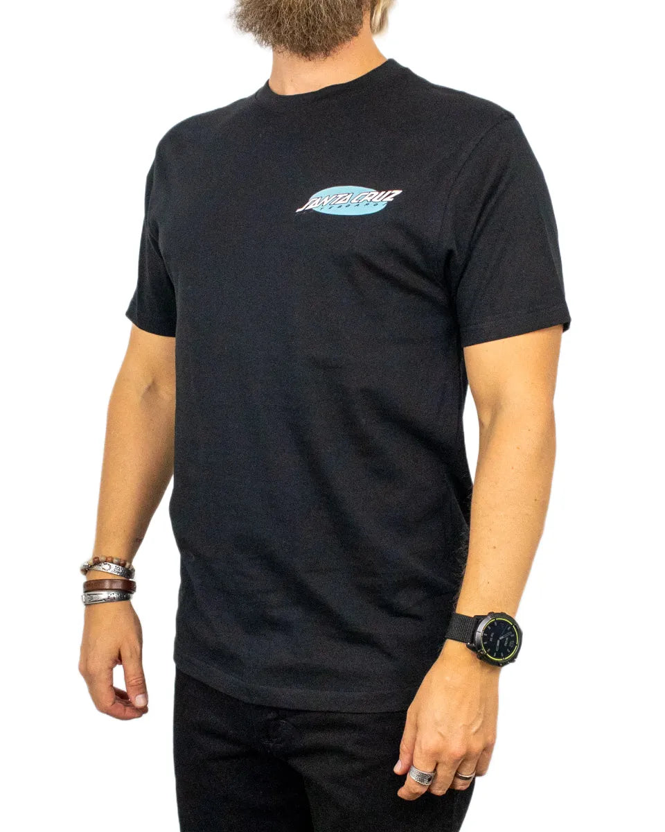 Santa Cruz Slime Balls Accelerator t-shirt i svart, från sidan