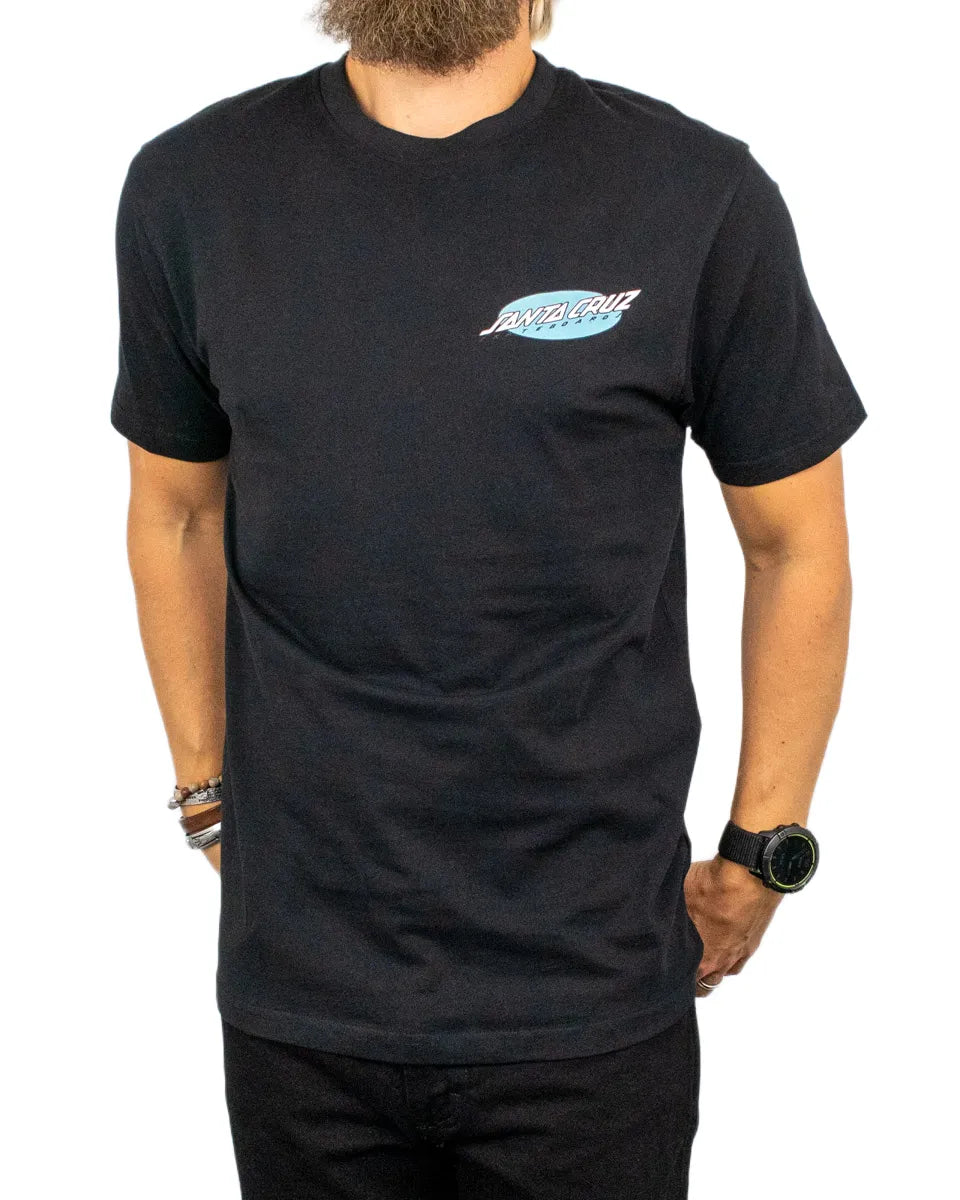 Santa Cruz Slime Balls Accelerator t-shirt i svart, snett framifrån
