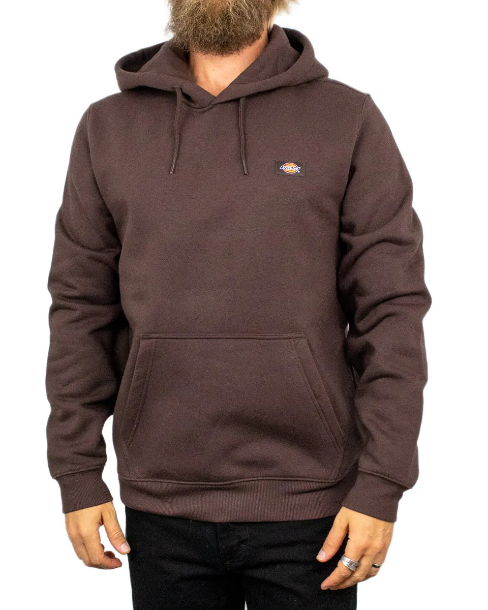 Dickies Oakport hoodie i chokladbrun, framsida