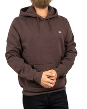 Dickies Oakport hoodie i chokladbrun, framsida med känguruficka