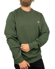 Dickies Oakport sweatshirt i olivgrön, framsida