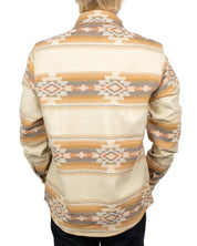 Iron & Resin Klamath flanellskjorta i beige, baksida