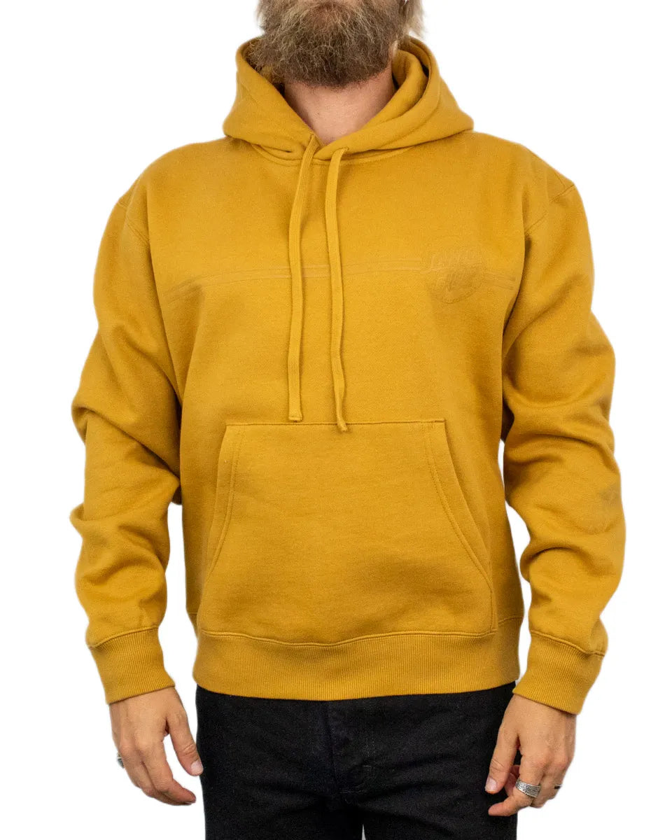 Santa Cruz Tonal Opus Dot Stripe hoodie i senapsgul, framsida
