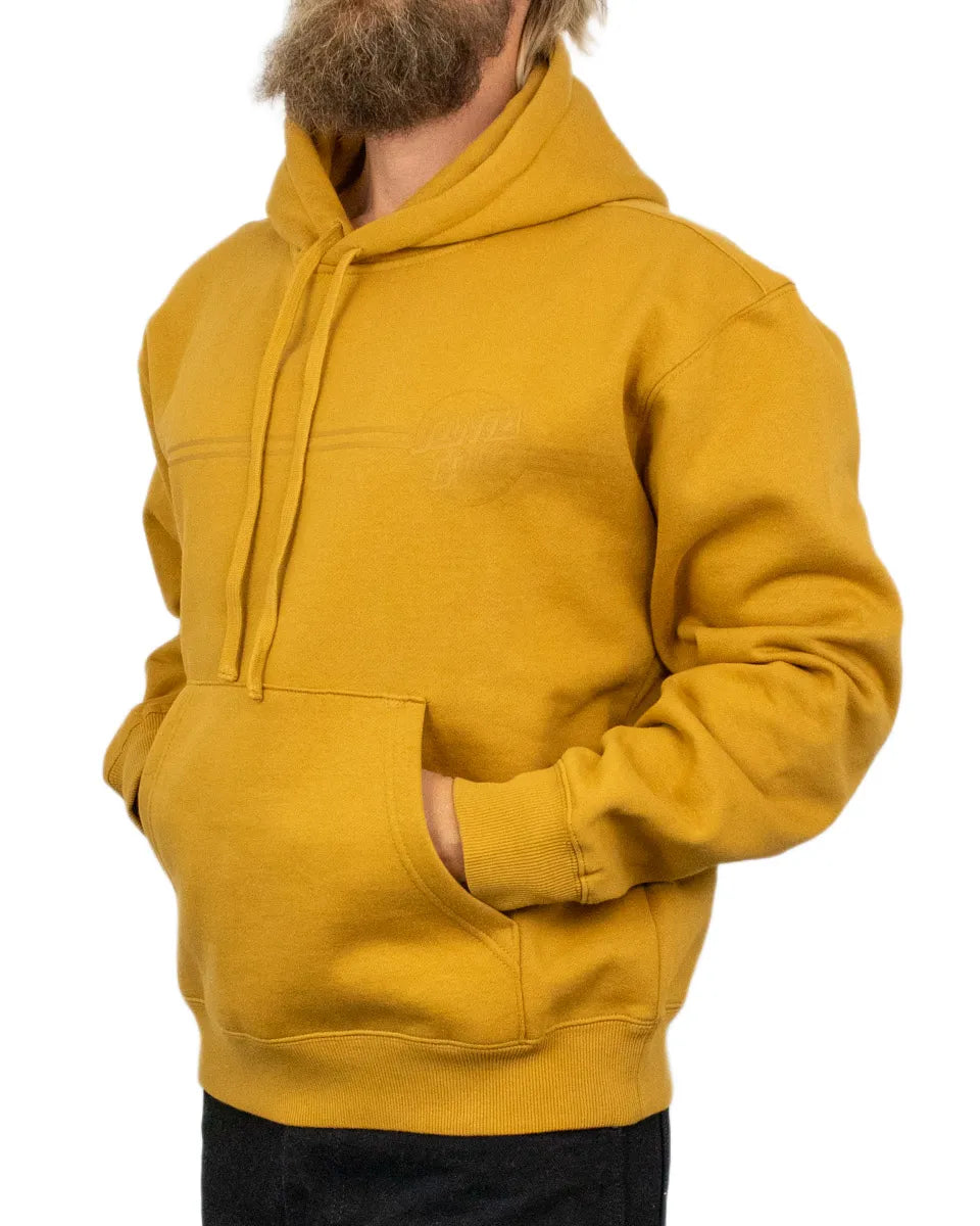 Santa Cruz Tonal Opus Dot Stripe hoodie i senapsgul, från sidan