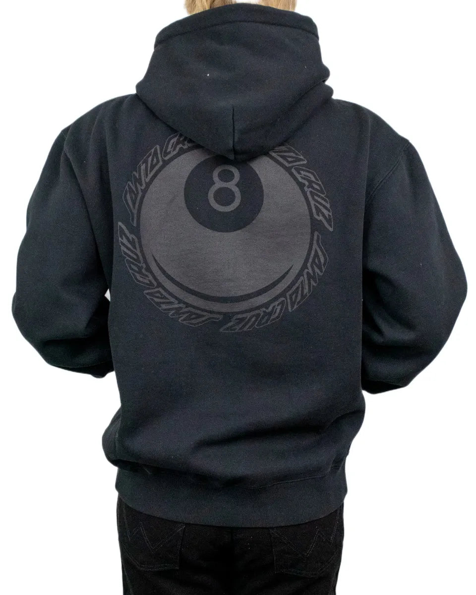 Santa Cruz Winkowski Hachi Ball hoodie i svart, baksida med åttabollstryck