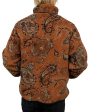 Santa Cruz Freestyle Jacket fleecejacka i rostbrun paisley, baksida