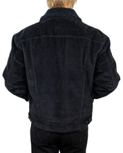 Lee Relaxed Sherpa Jacket i svart manchester, baksida