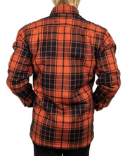 Carhartt sherpafodrad flanellskjorta i roströd ruta, baksida
