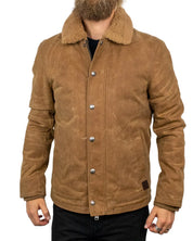 Iron & Resin Waxed Nautilus Jacket i brun vaxad canvas, framsida knäppt