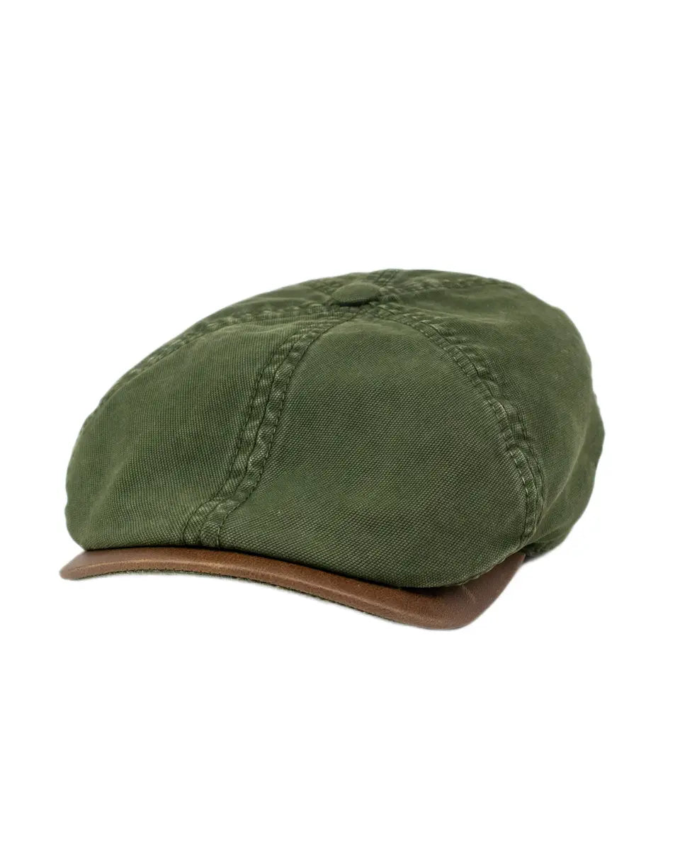 Stetson - Flat Cap - 6-Panel Cotton Canvas - Grön