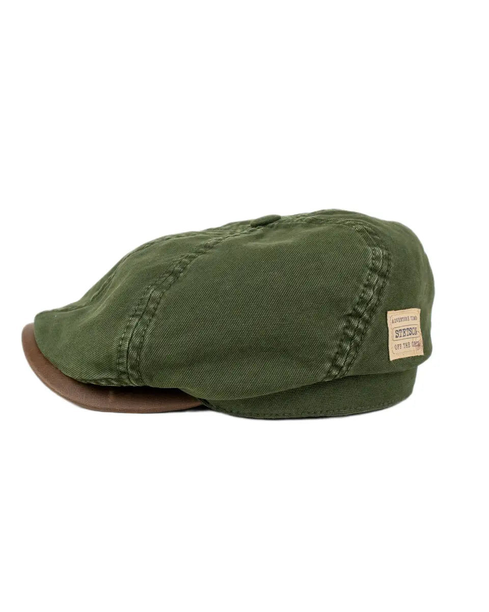 Stetson - Flat Cap - 6-Panel Cotton Canvas - Grön