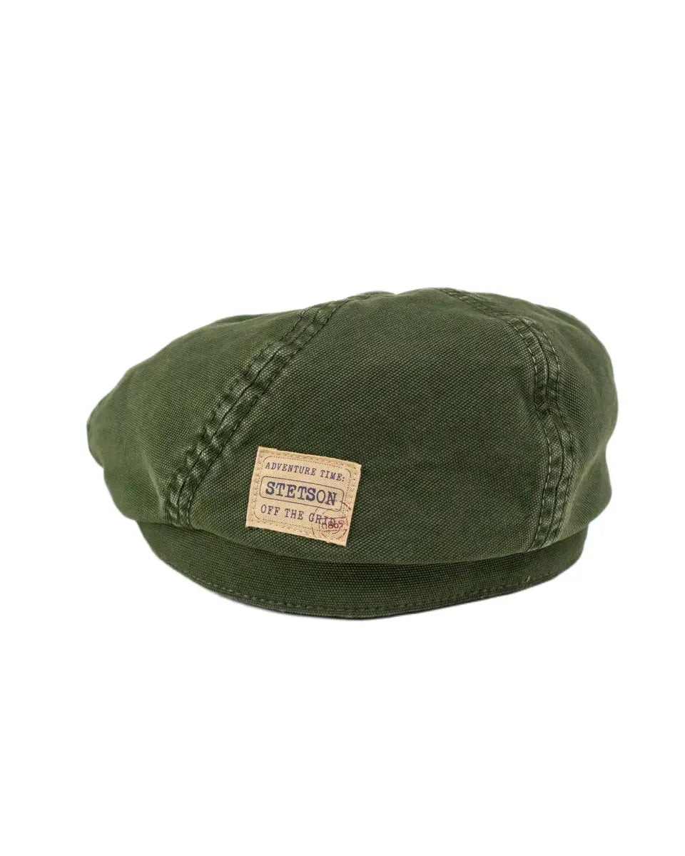 Stetson - Flat Cap - 6-Panel Cotton Canvas - Grön
