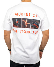 Vans Queens of the Stone Age t-shirt i vitt, fototryck på ryggen