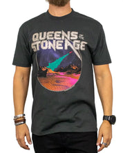 Vans Queens of the Stone Age Desert Sessions t-shirt i tvättad svart, framsida
