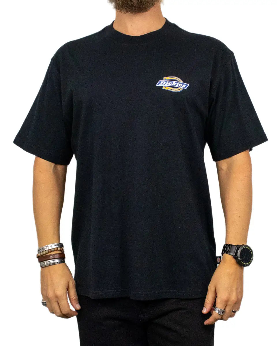 Dickies Paradise t-shirt i svart, framsida med bröstlogga