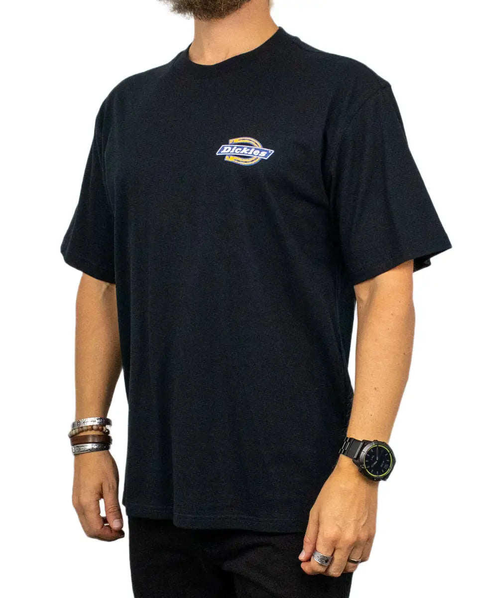 Dickies Paradise t-shirt i svart, framsida snett från sidan