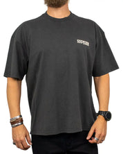 Dickies Avondale t-shirt i tvättad svart, framsida med bröstlogga