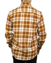 Carhartt Hamilton flanellskjorta i brun ruta, rygg