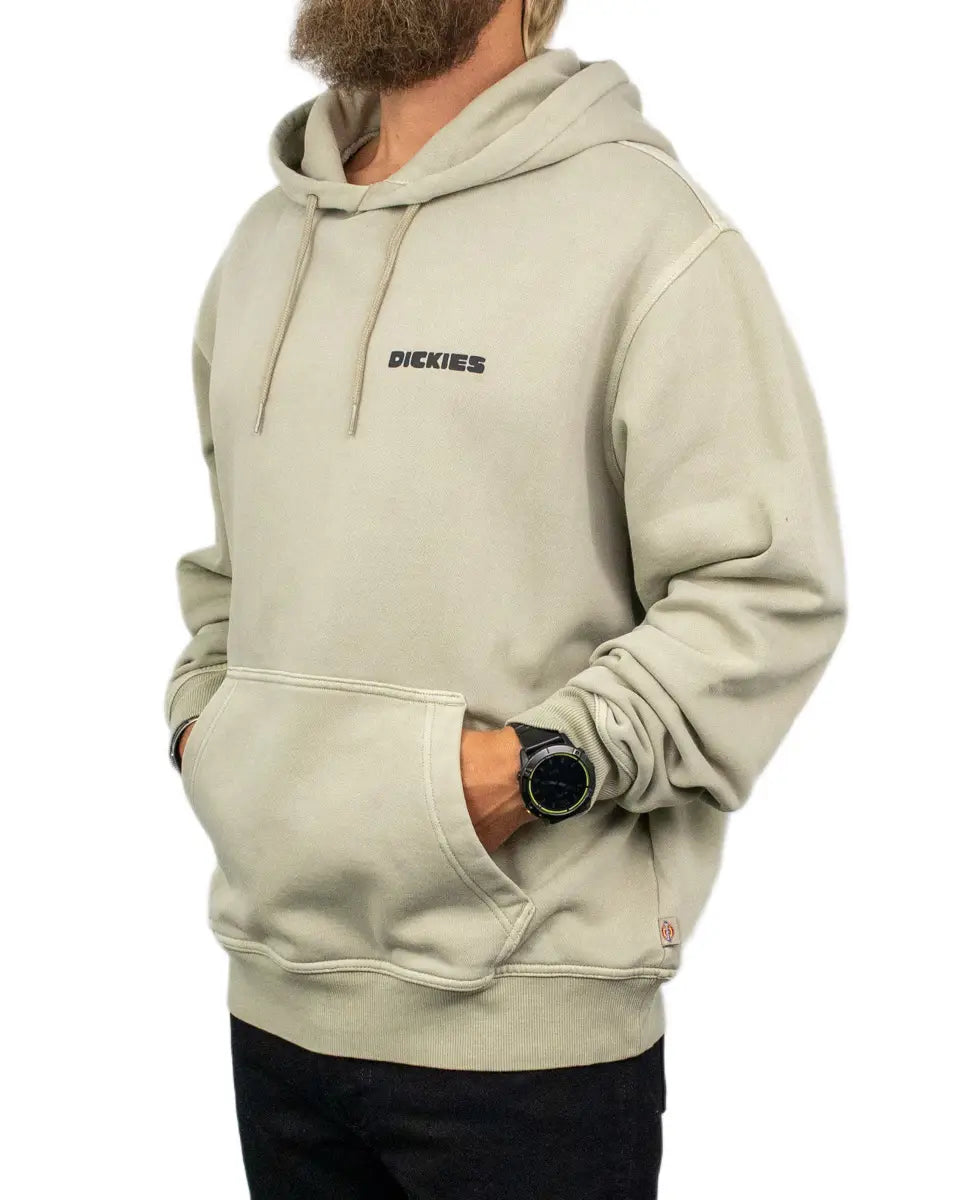 Dickies McDermitt hoodie i khaki/beige, från sidan