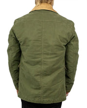 Chesapeake's Bedford Fireman jacka i grön jungle cloth, detalj