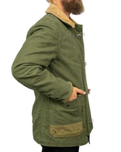 Chesapeake's Bedford Fireman jacka i grön jungle cloth, detalj