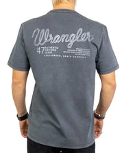 Wrangler Graphic Tee i urtvättat svart, tryck på ryggen