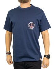 Iron & Resin Buffalo Pocket T-shirt i marinblått, framsida med bröstficka